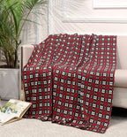 Fifth Element Red Plaid Cozy Throw