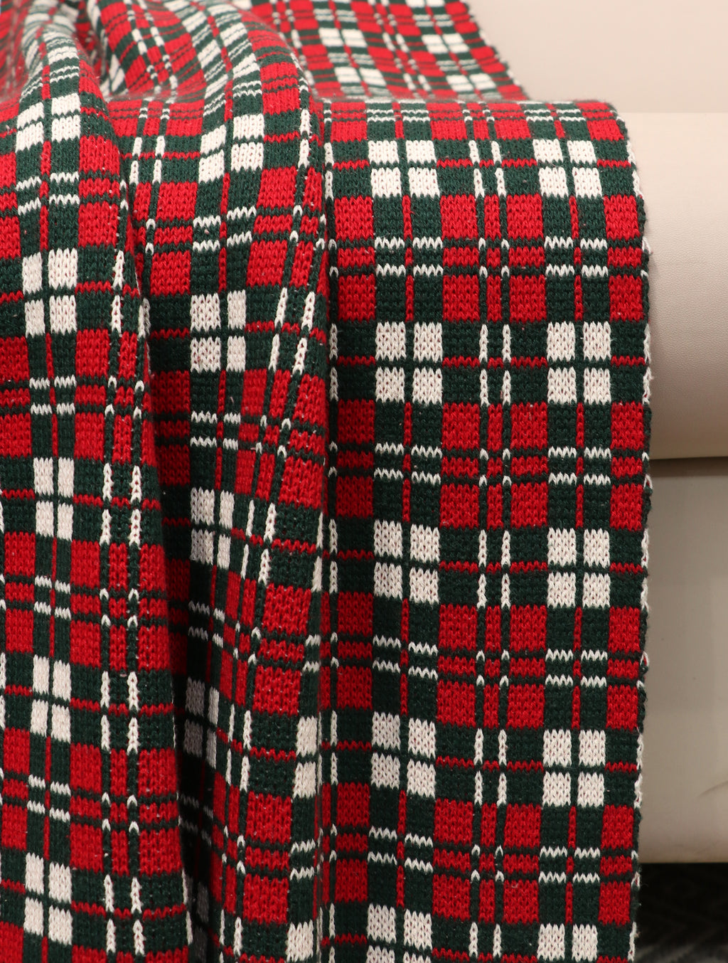 Fifth Element Red Plaid Cozy Throw