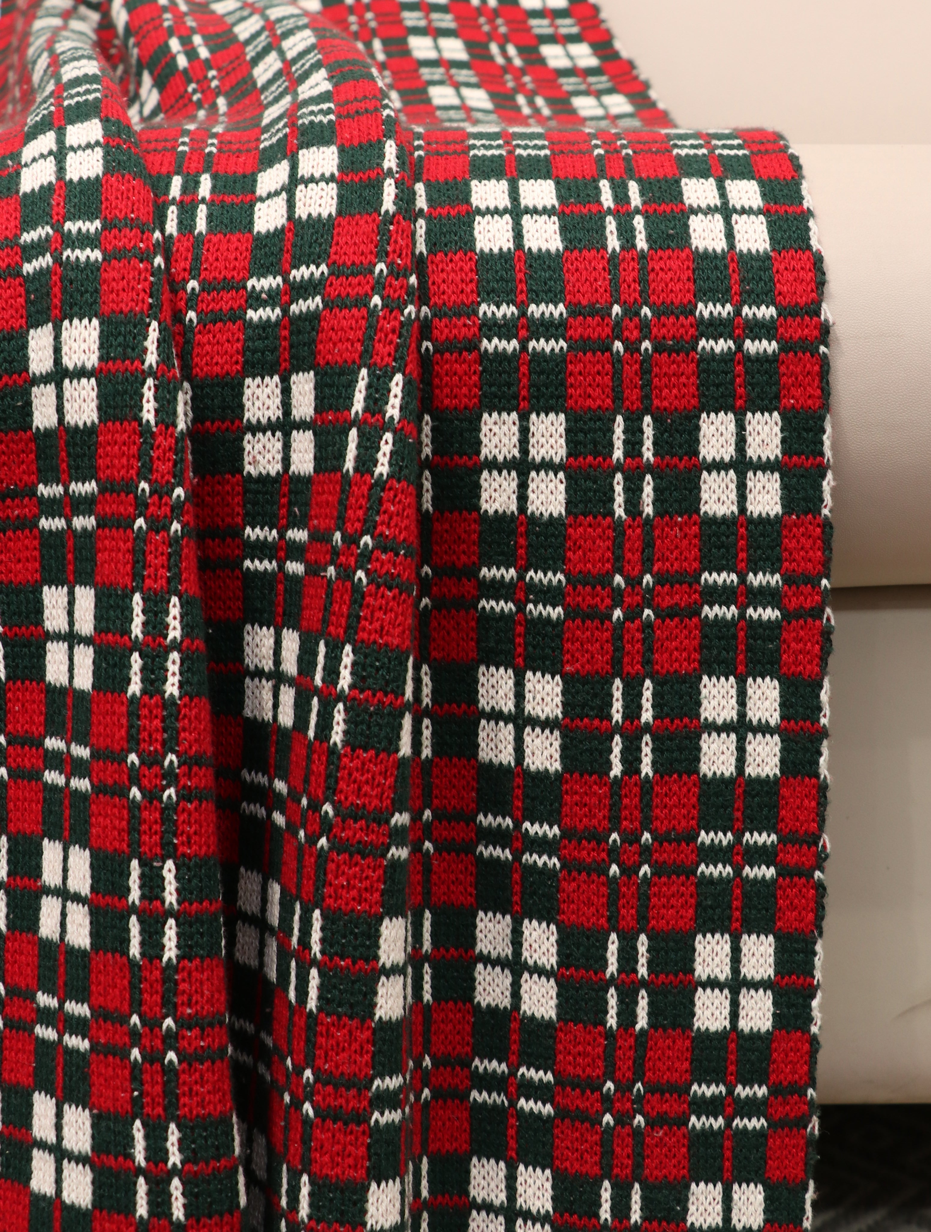 Fifth Element Red Plaid Cozy Throw