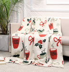 Fifth Element Cozy Christmas Mugs Knit Throw