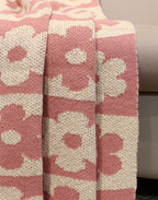 Fifth Element Pink Daisy Check Throw