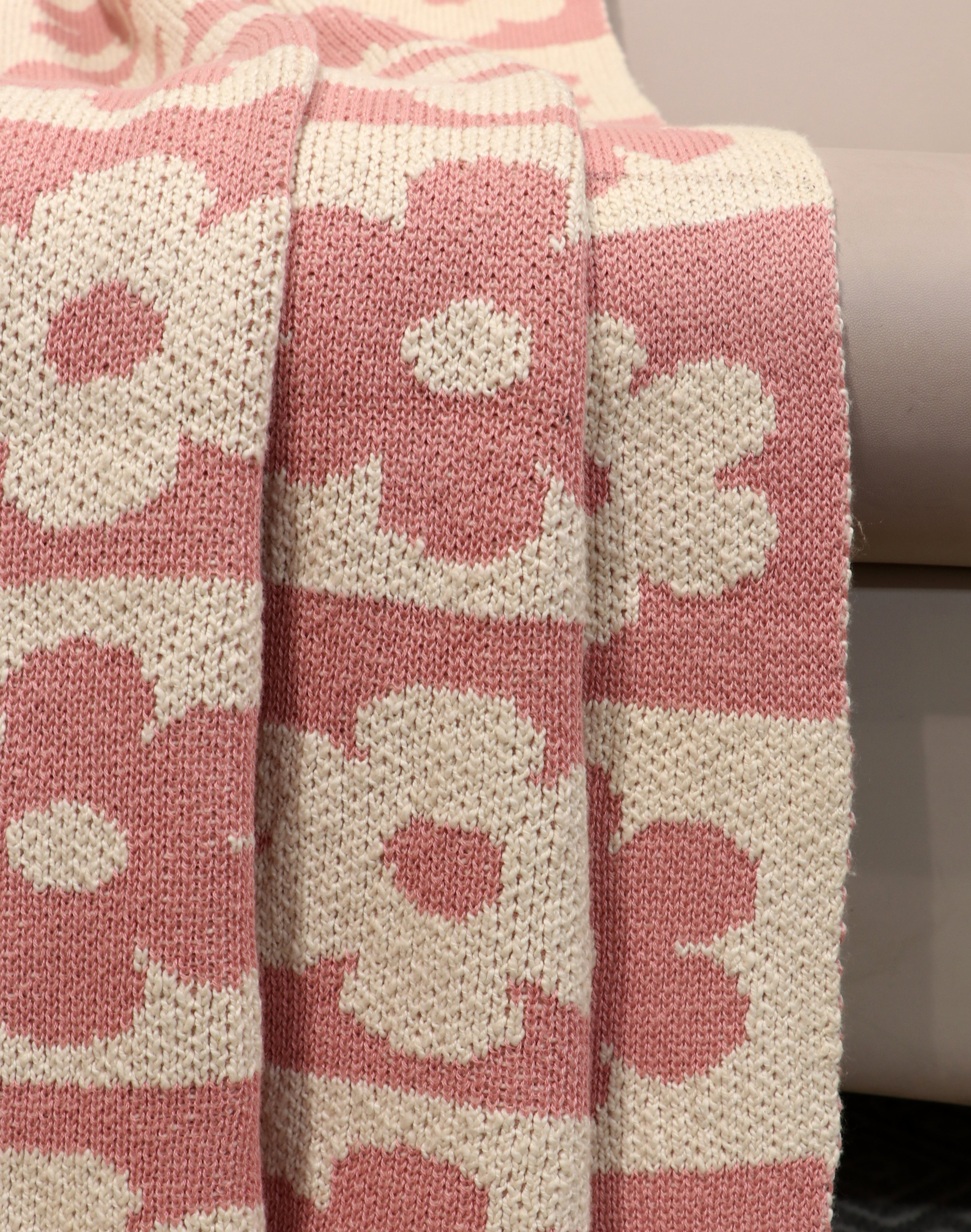 Fifth Element Pink Daisy Check Throw