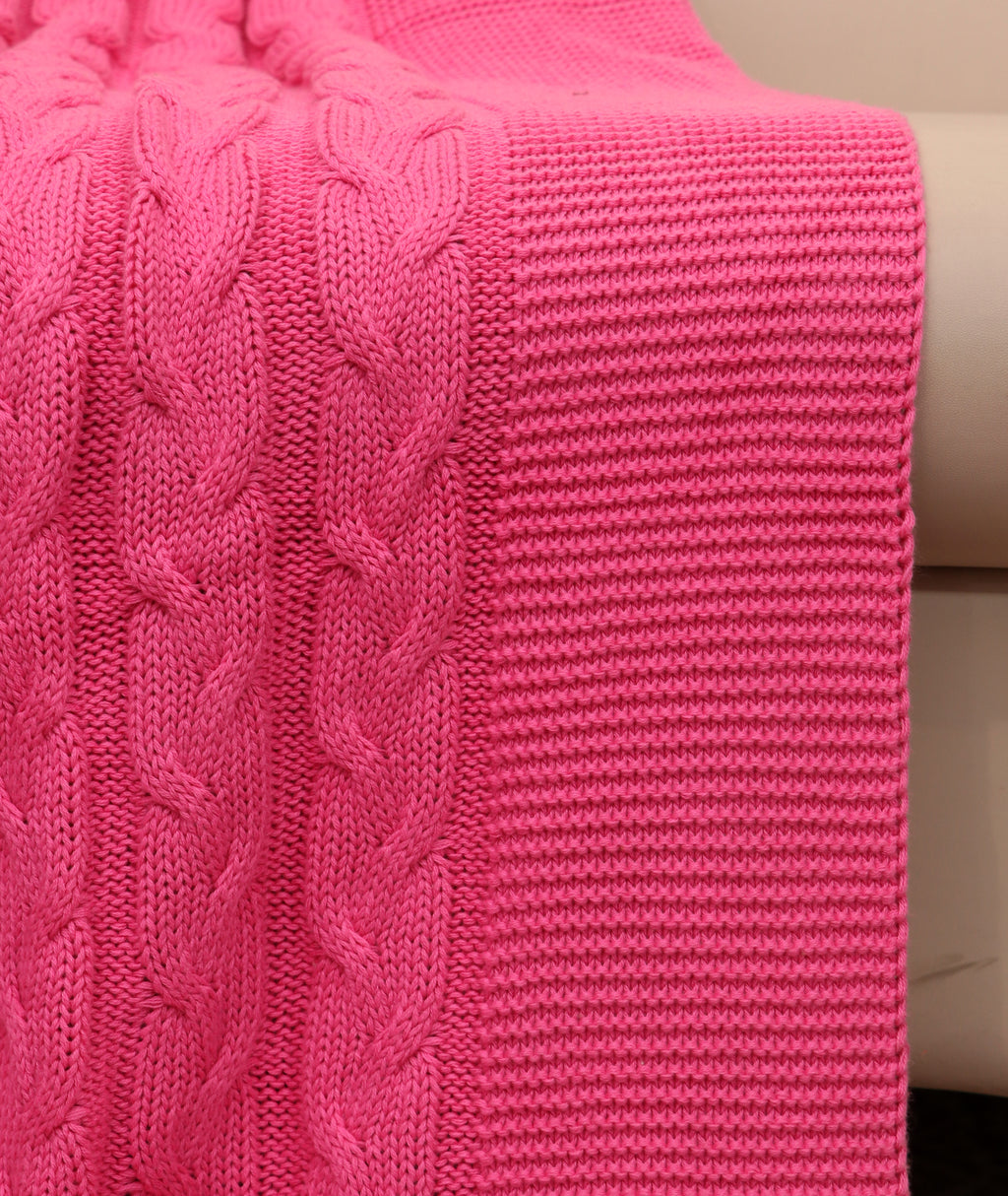 Fifth Element Soft Luxe Cable Knit Throw
