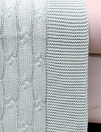 Fifth Element Cable Knitted Throw – Mint Green