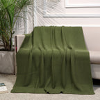 Fifth Element Knitted Throw – Olive Green