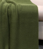 Fifth Element Knitted Throw – Olive Green