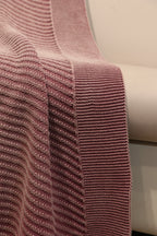 Fifth Element Mauve Ripple Knit Throw