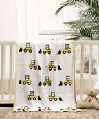 Fifth Element Yellow Digger Knitted Baby Blanket