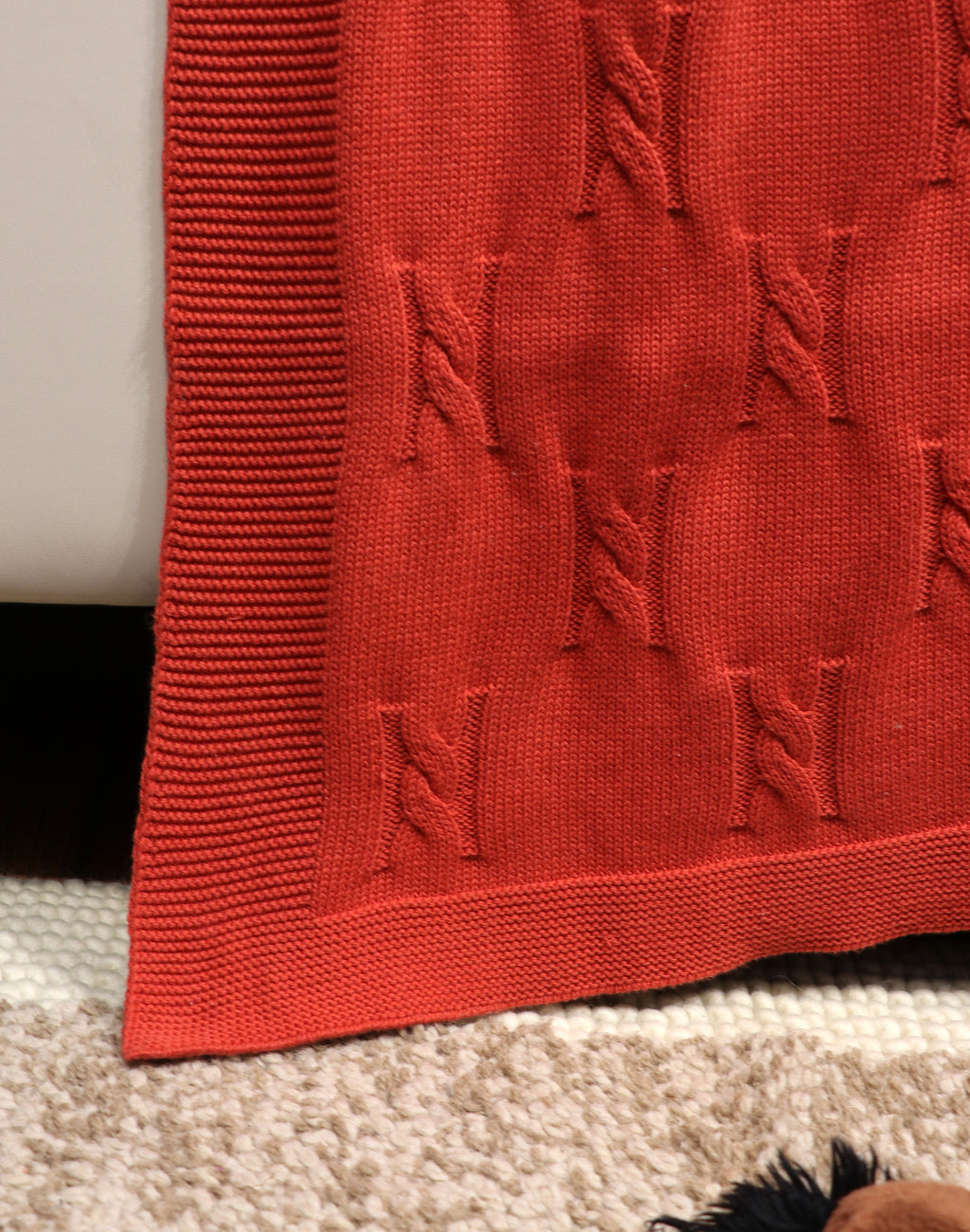 Red  Fifth Element Premium Knitted Baby Blanket