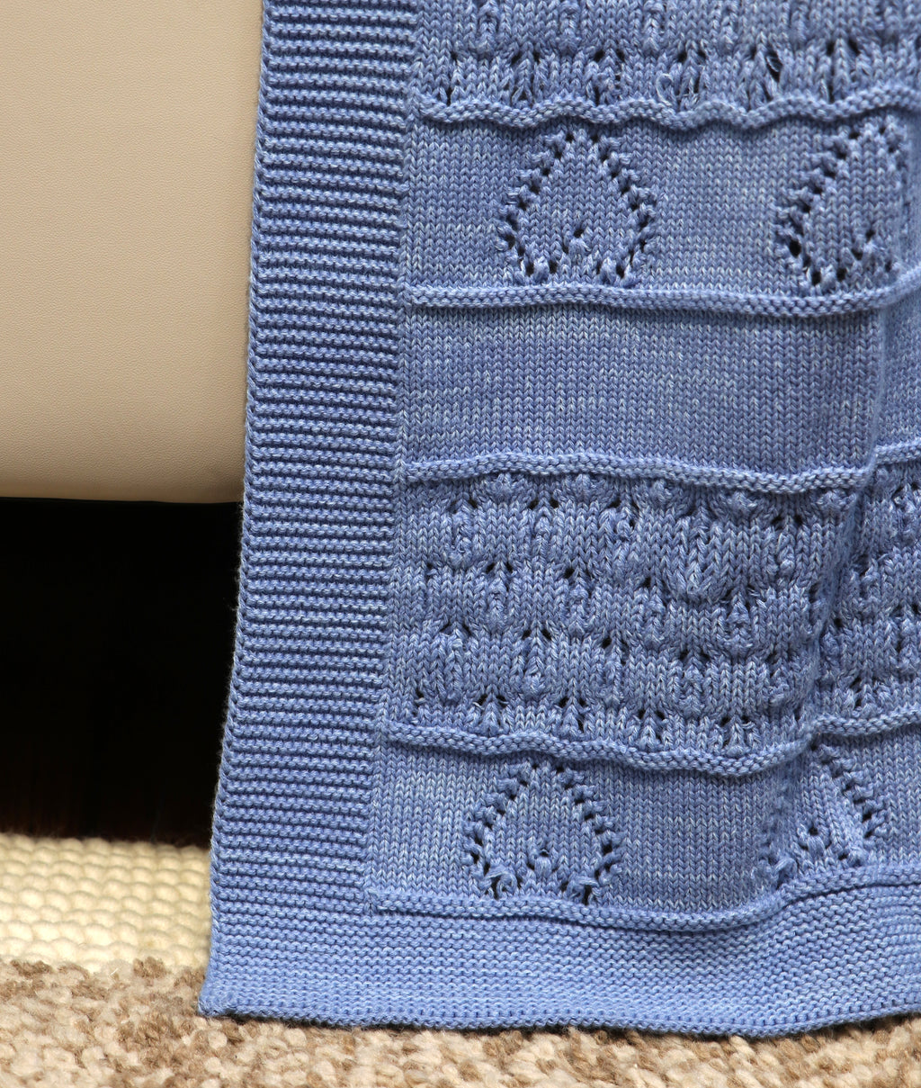 Fifth Element Blue Cloud Snuggle Knitted Baby Blanket