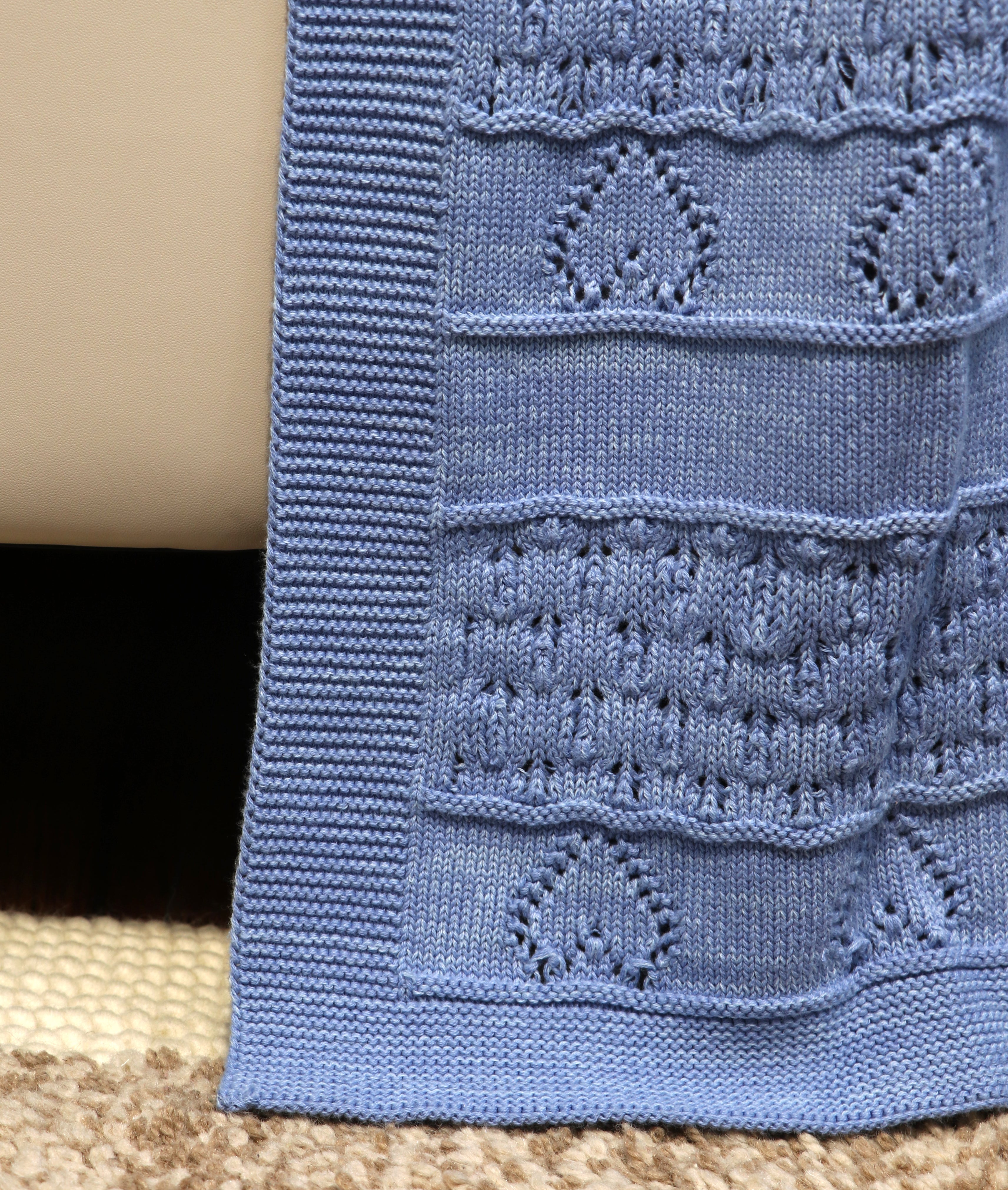 Fifth Element Blue Cloud Snuggle Knitted Baby Blanket