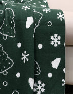 Fifth Element Winter Pines Snowflake Christmas Knit Throw
