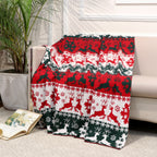 Fifth Element Festive Reindeer Holiday Knit Throw