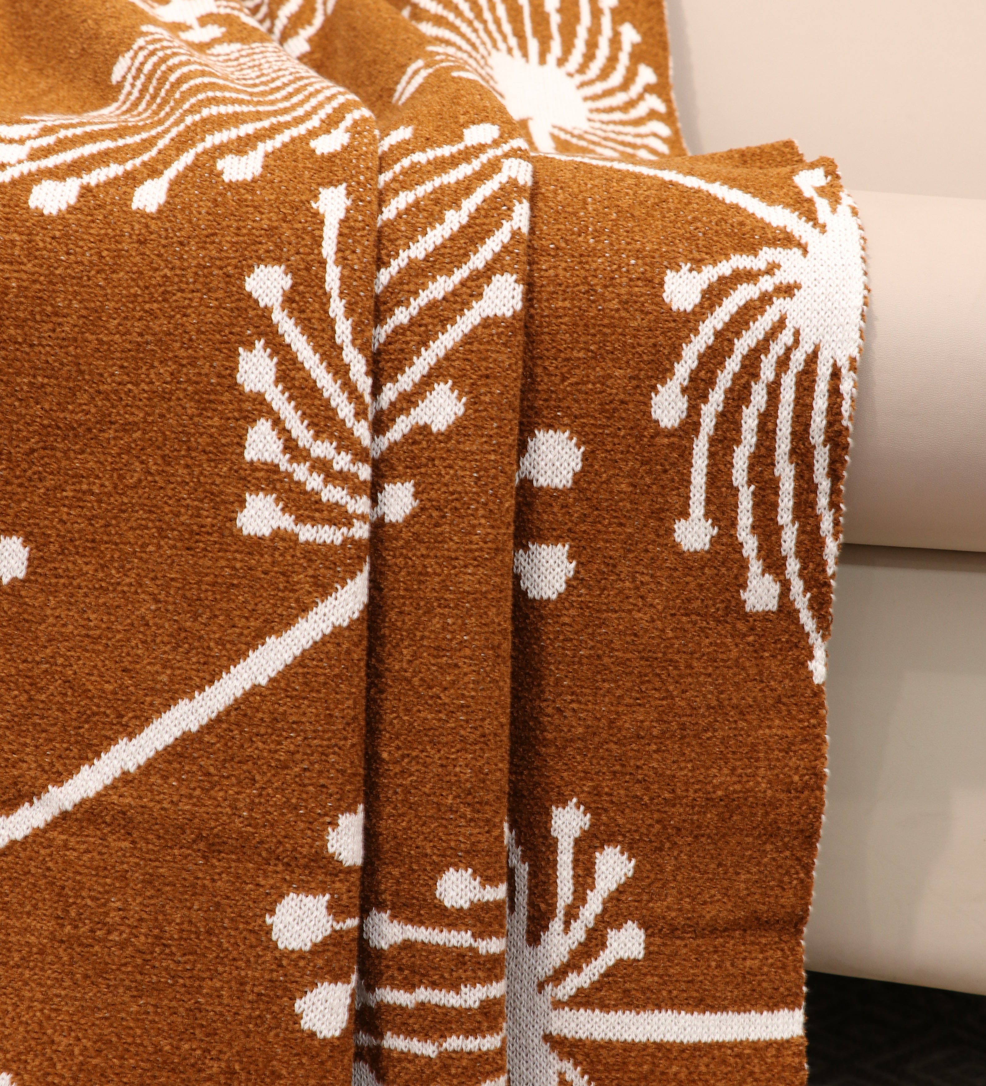 Fifth Element Brown Dandelion Cozy Throw