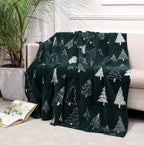 Fifth Elementn Evergreen Forest Christmas Knit Throw