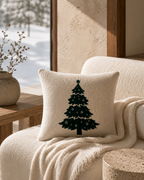 Christmas Tree Knitted Cushion