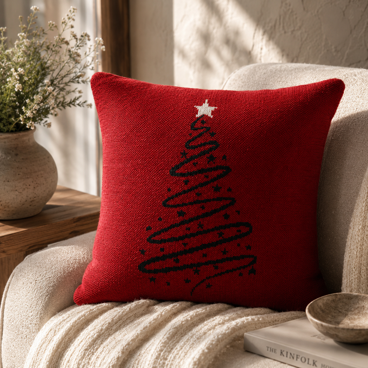 Festive Christmas Tree Cushion