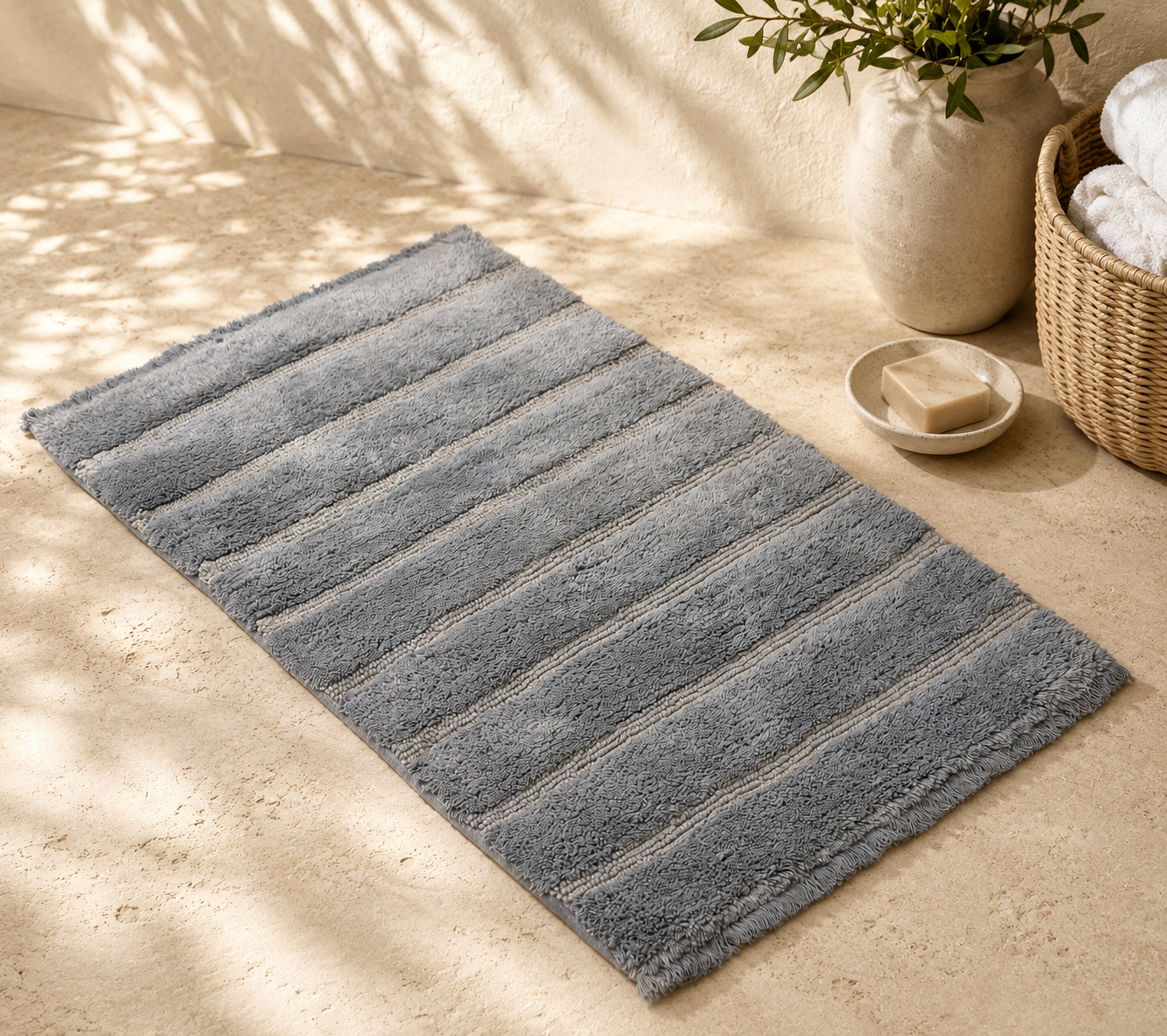 Soft Grey Comfort Bath Mat