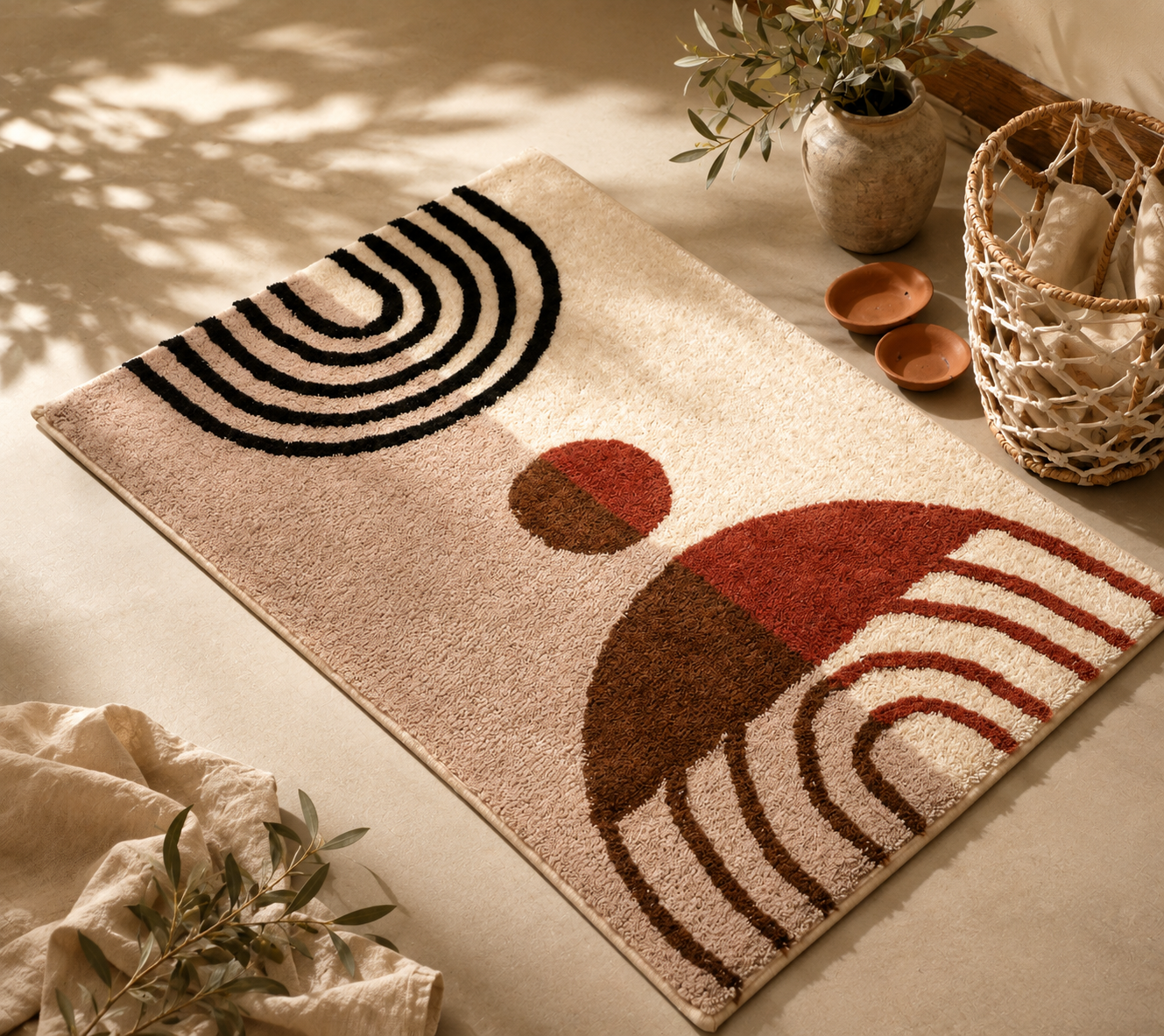 Modern Abstract Bath Mat