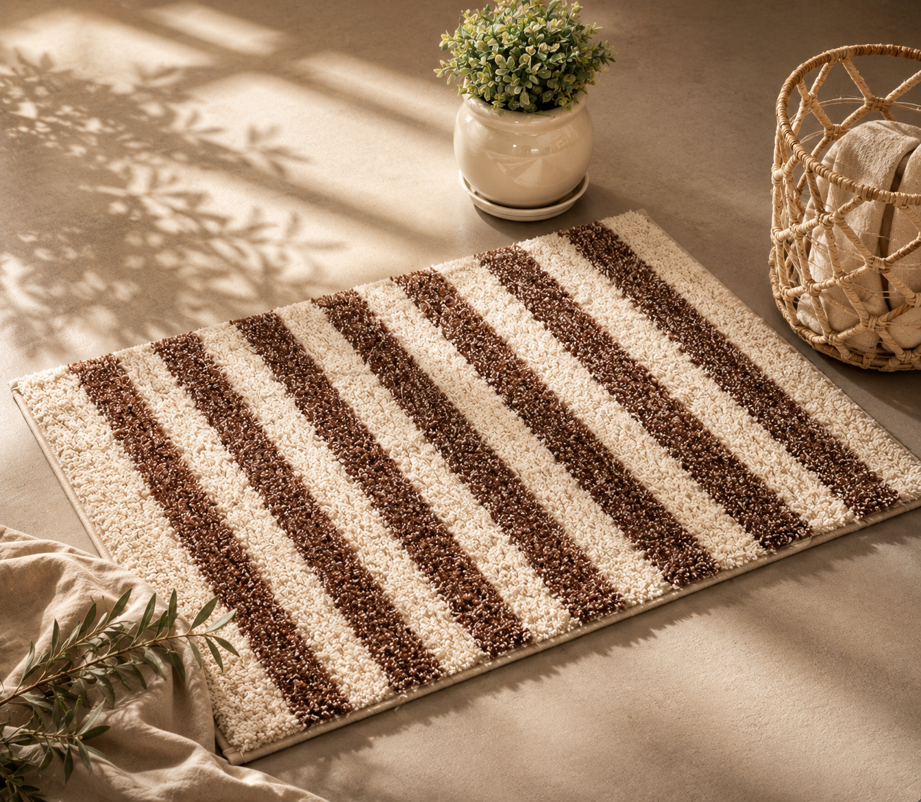 Classic Striped Bath Mat