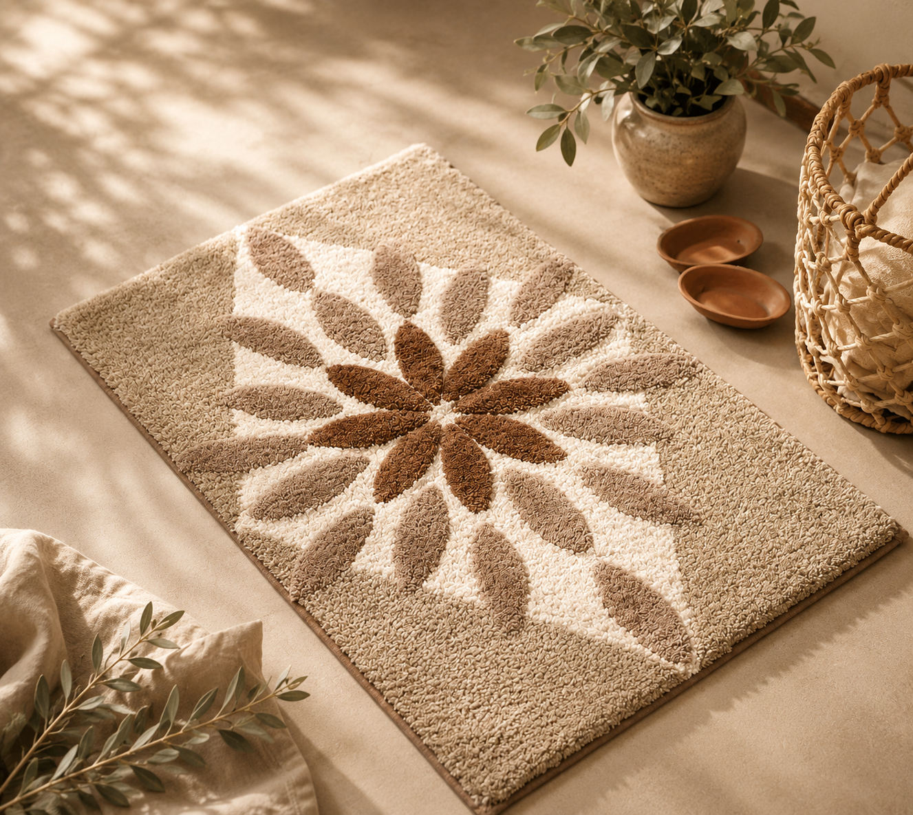 Floral Harmony Bath Mat