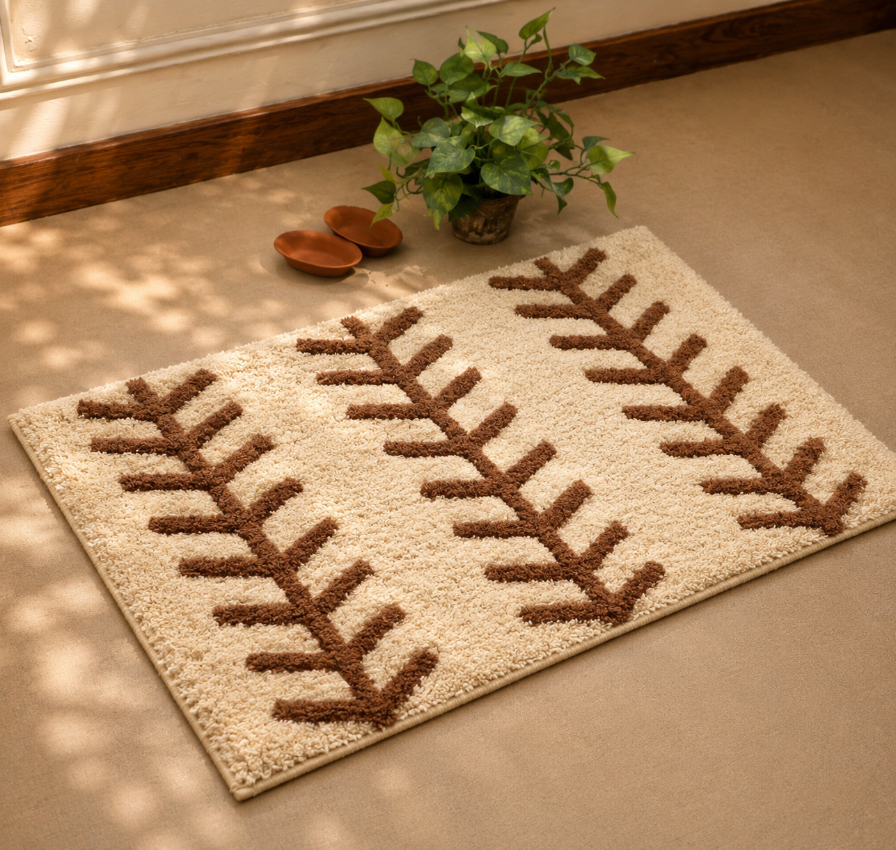Mid-Century Chevron Bath Mat