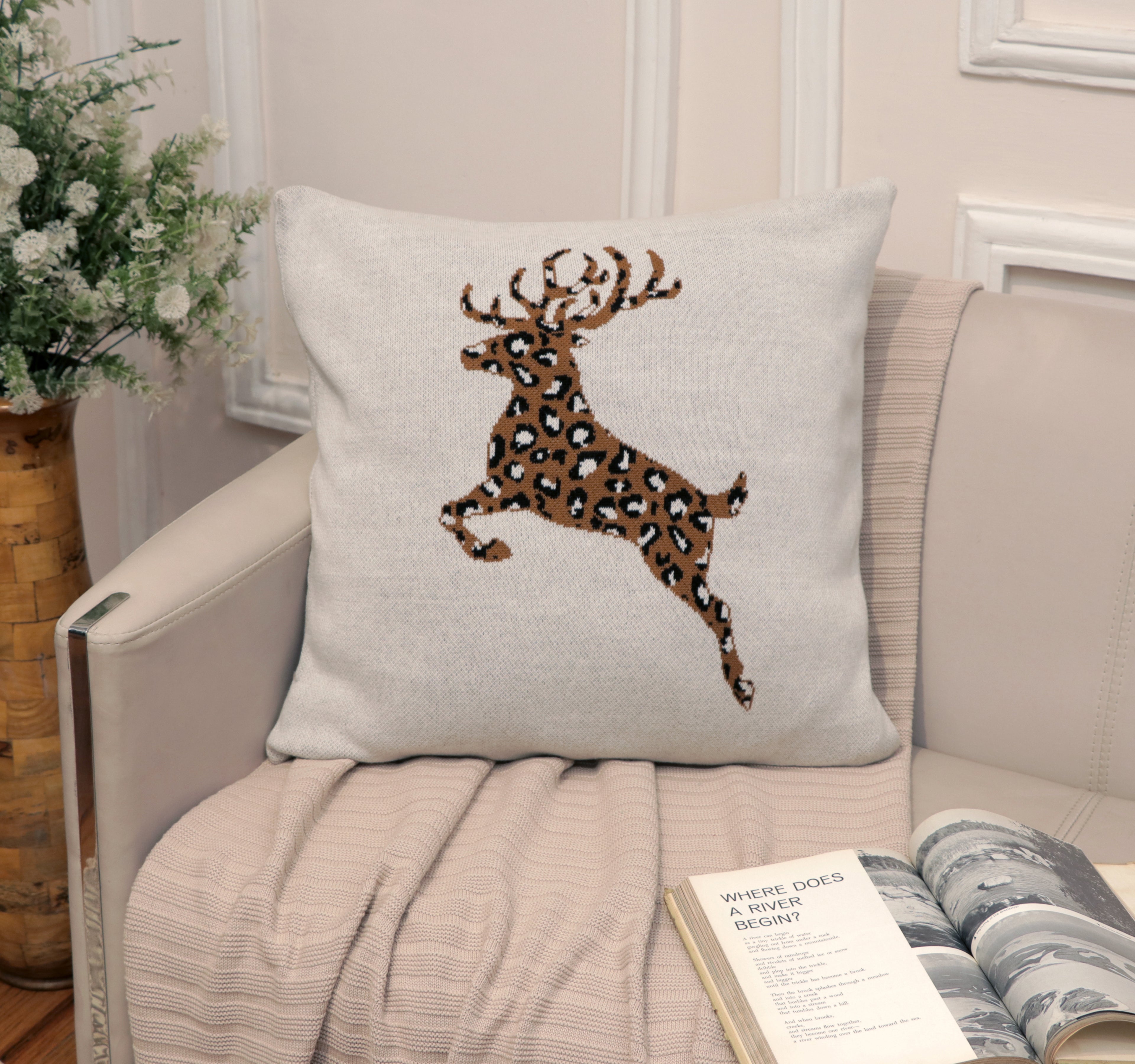 Fifth Element Animal Print Reindeer Cushion