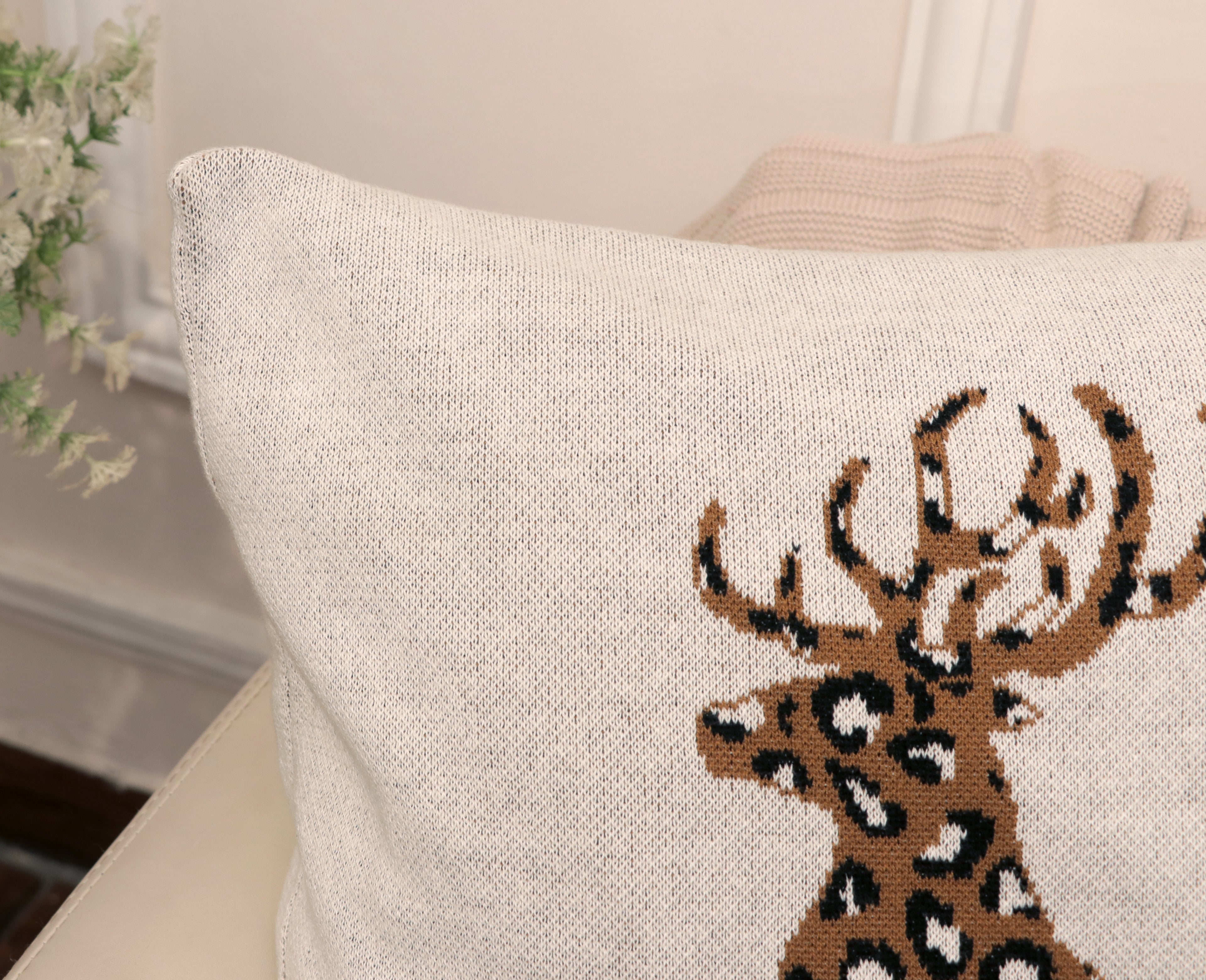 Fifth Element Animal Print Reindeer Cushion