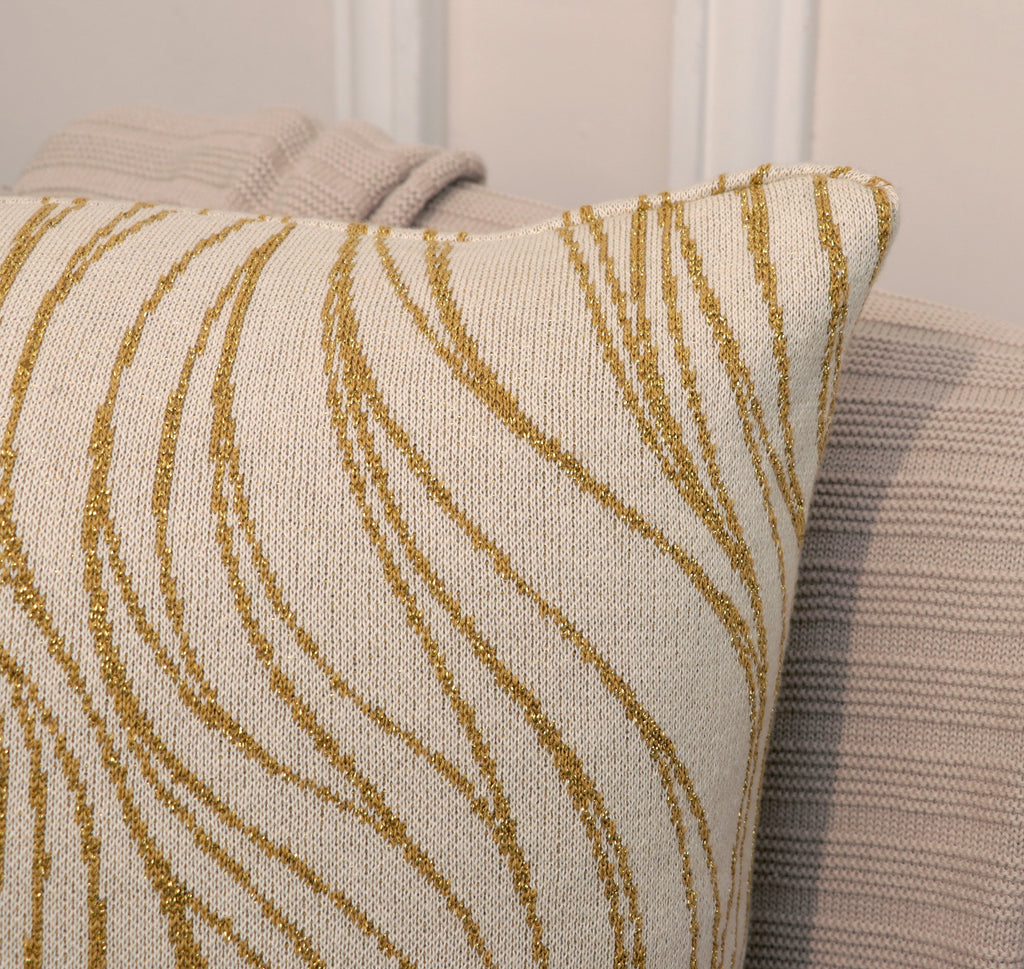 Fifth Element Golden Wave Knit Cushion