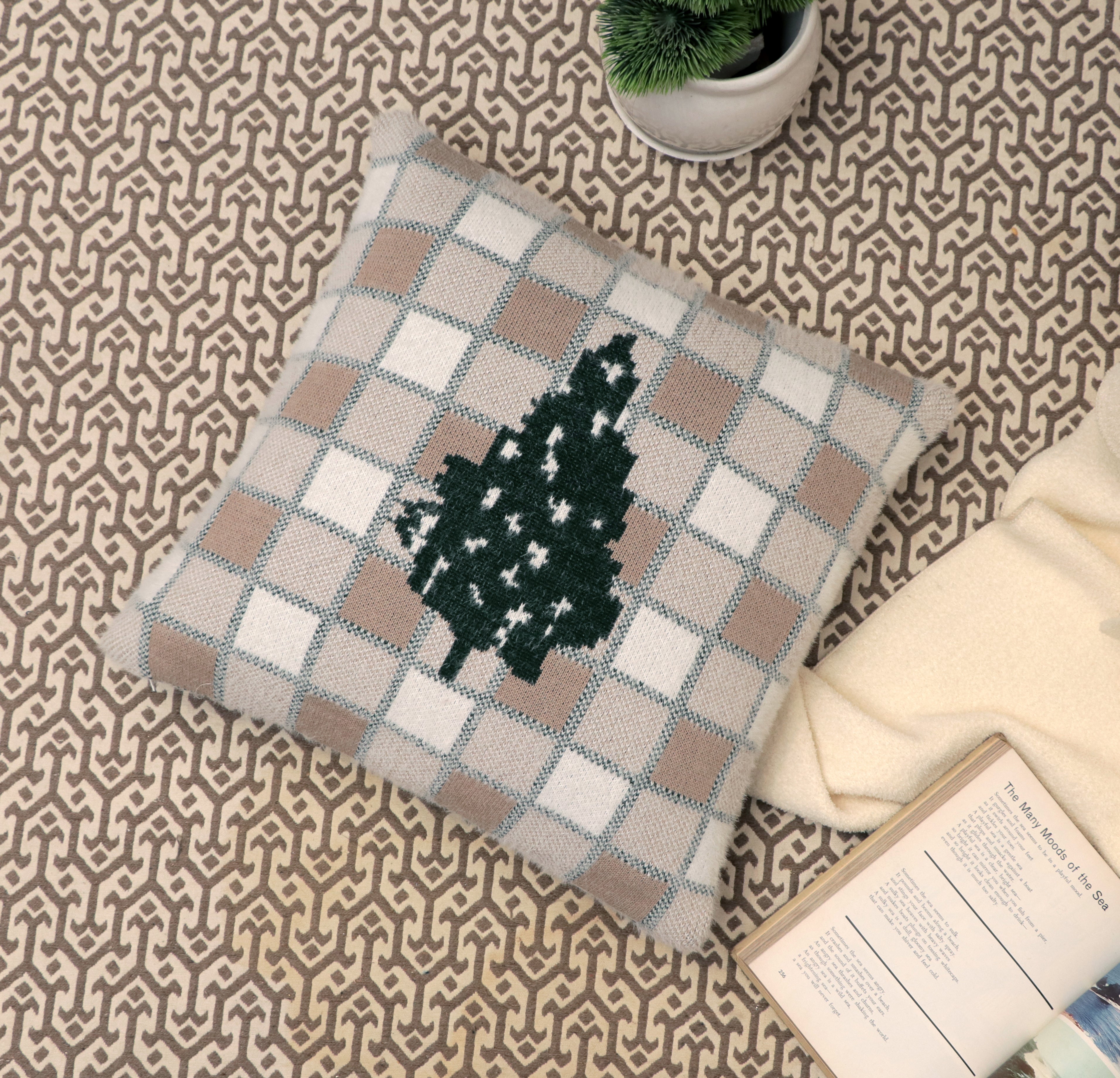 Fifth Element Pine Tree Knitted Cushion