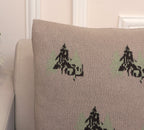 Fifth Element Beige Forest Pattern Knitted Cushion