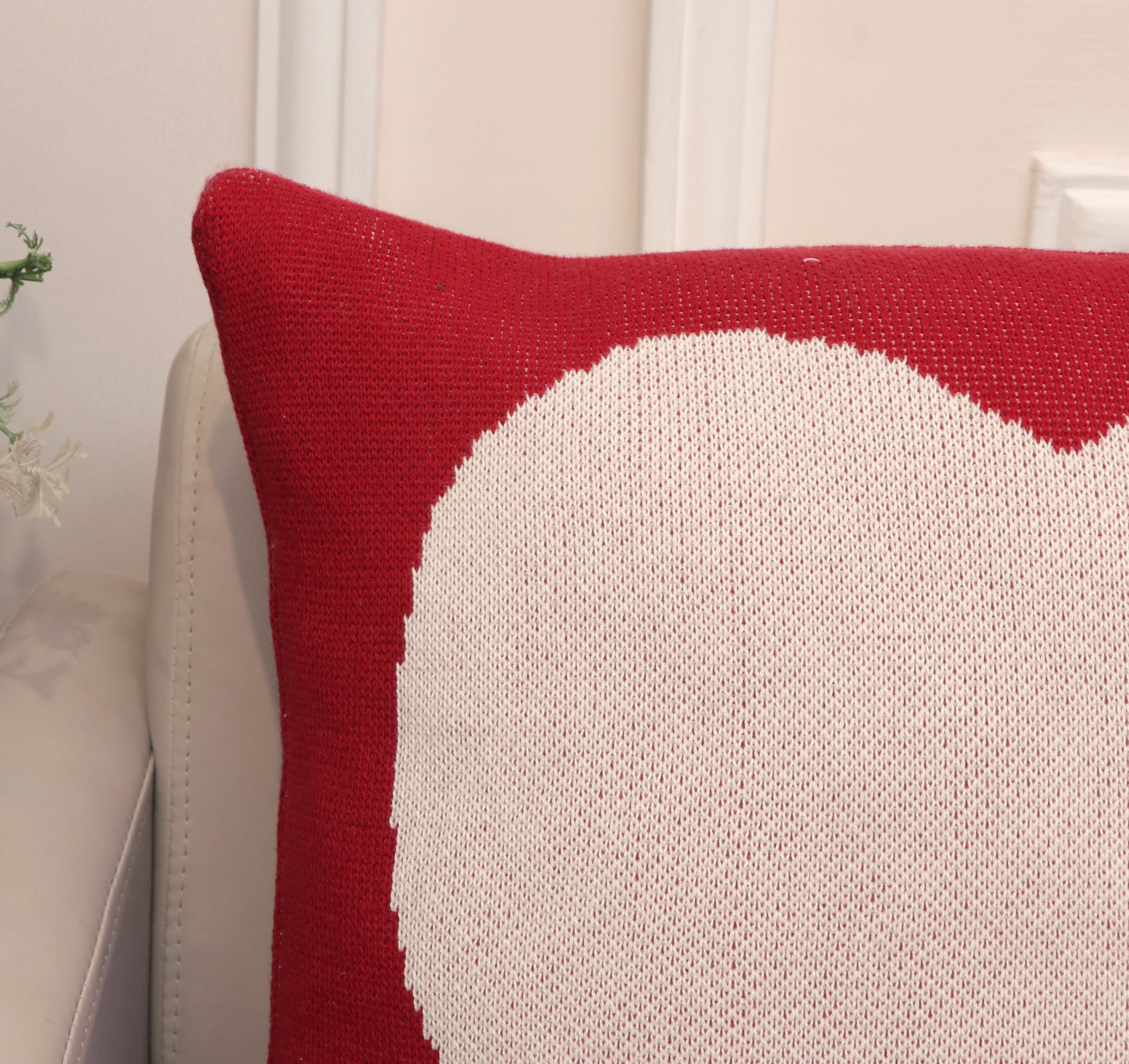 Fifth Element Red Heart Knitted Cushion
