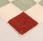 Fifth Element Multi-Color Checkered Tufted Bath Mat