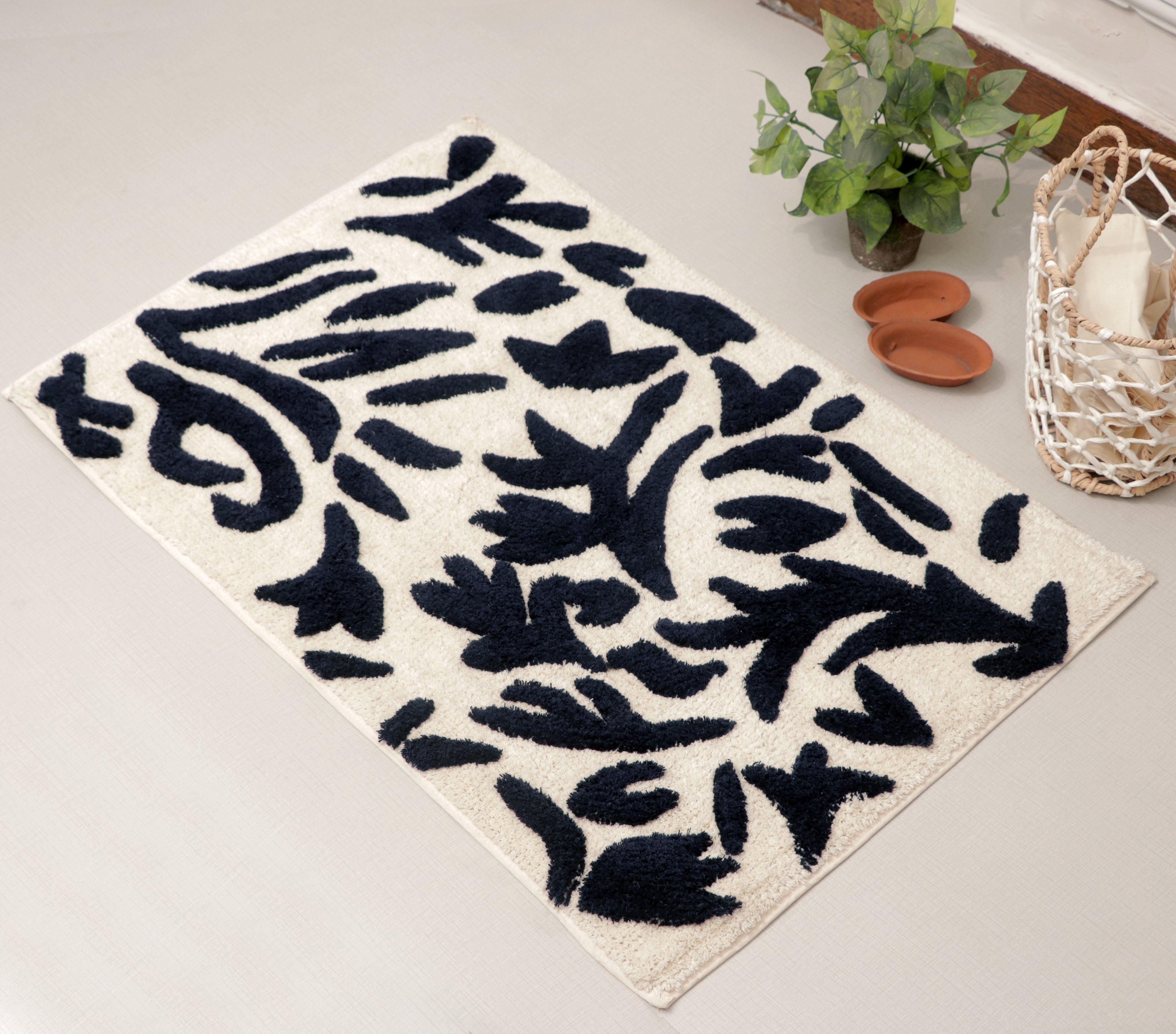 Fifth Element Abstract Ink Blot Bath Mat