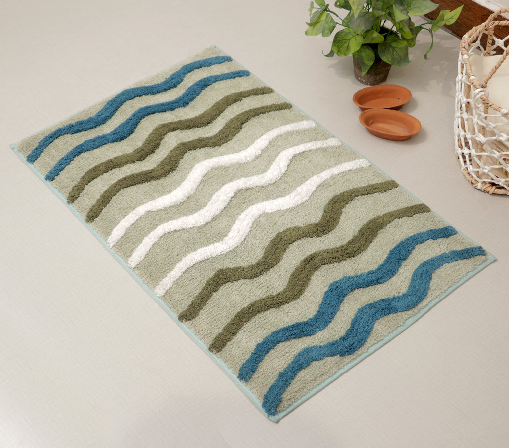 Fifth Element Wave Pattern Multi-Tone Bath Mat