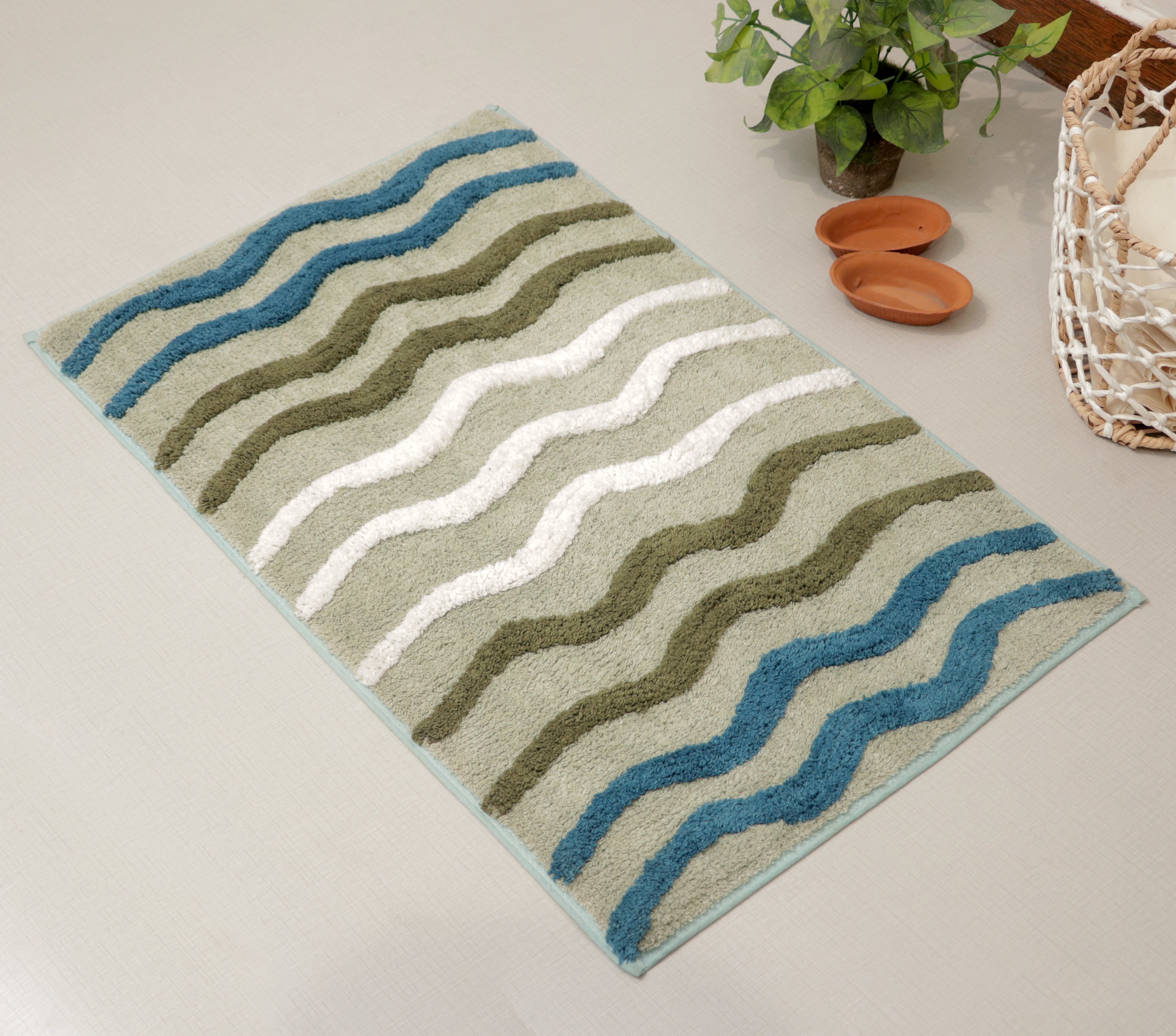 Fifth Element Wave Pattern Multi-Tone Bath Mat