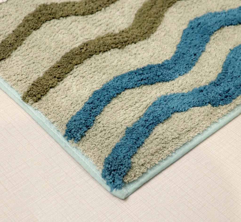 Fifth Element Wave Pattern Multi-Tone Bath Mat