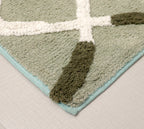 Fifth Element Sage Green Abstract Tufted Bath Mat