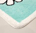 Fifth Element Aqua Daisy Cotton Rug