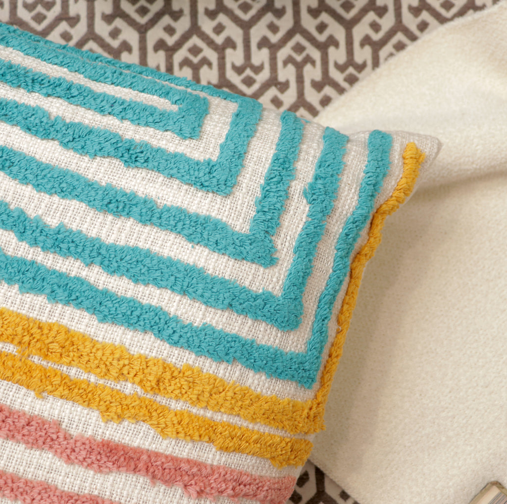 Fifth Element Pastel Maze Textured Cushion