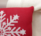 Fifth Element Red Snowflake Christmas Cushion