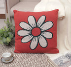 Fifth Element Red Daisy Bloom Knitted Cushion