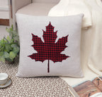 Fifth Element Red Checkered Leaf Cushion