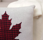 Fifth Element Red Checkered Leaf Cushion