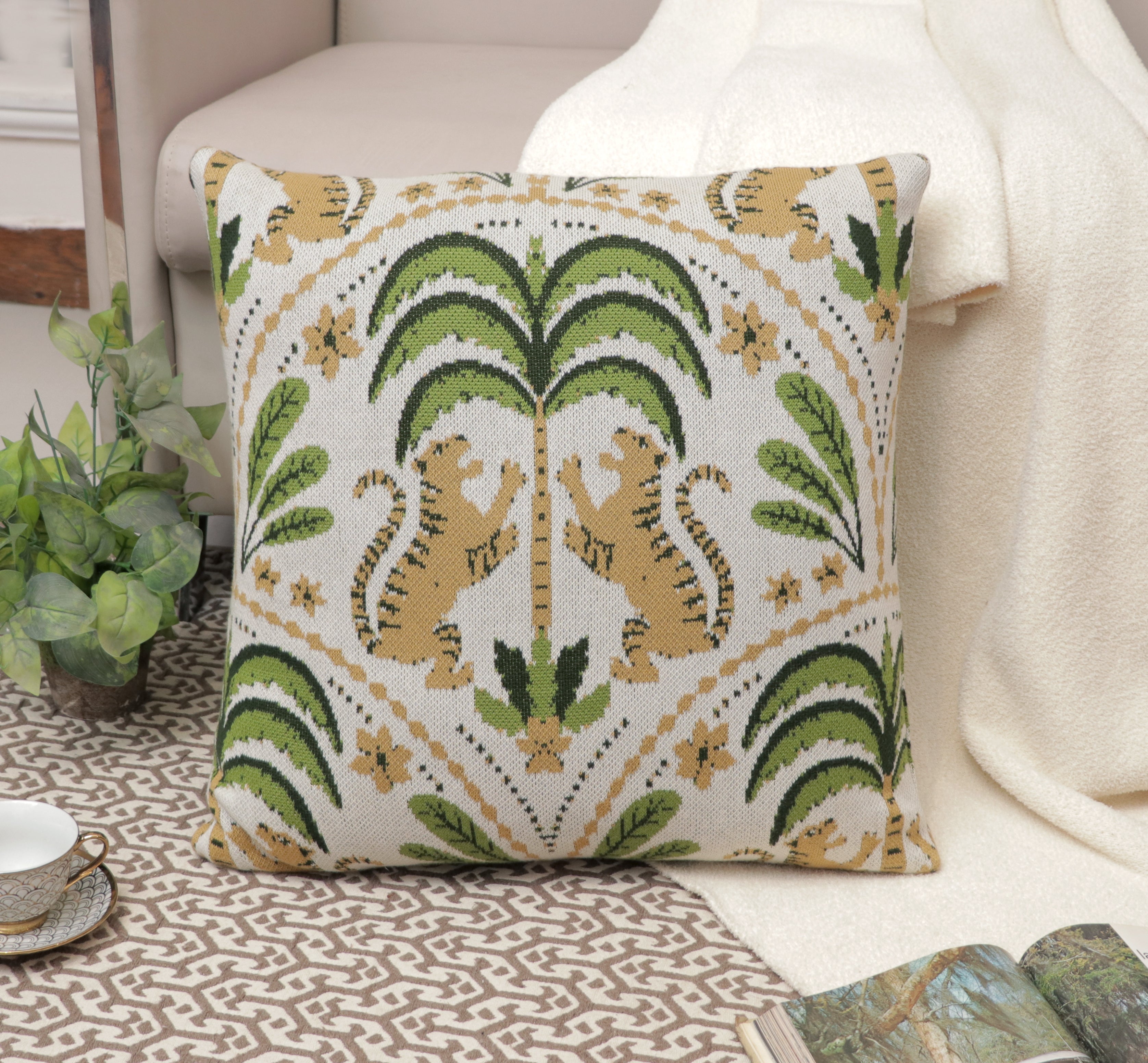 Fifth Element Tiger Oasis Jacquard Cushion