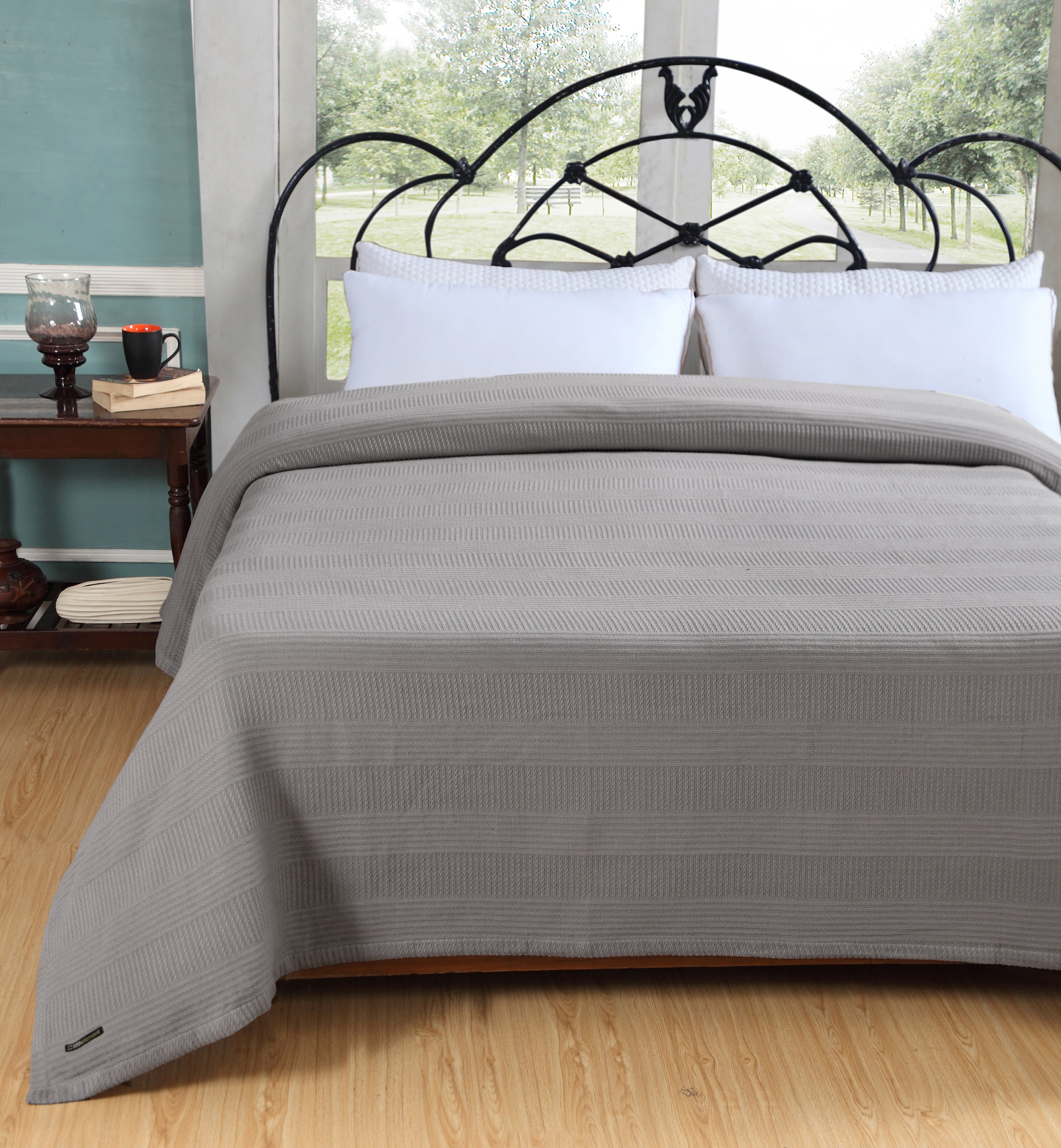 Fifth Element Premium Grey Knitted Blanket